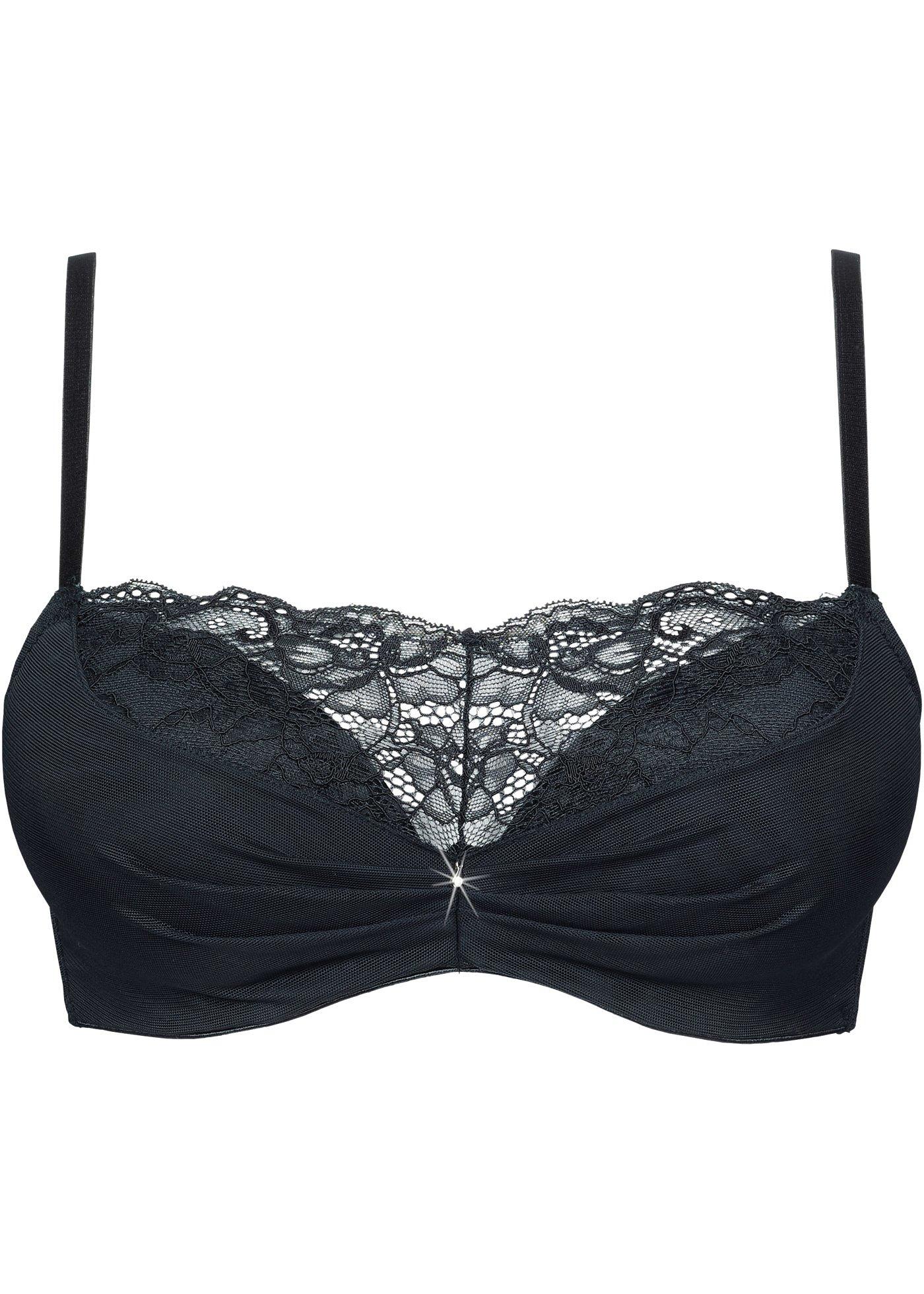 Soutien Gorge Push Up Avec Armatures Et Dentelle Sur Le Devant Noir Bon B