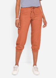 Pantalon 3/4 en lin avec taille confortable, Loose-Fit, bpc bonprix collection