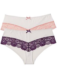 Lot de 2 culottes avec dentelle, BODYFLIRT Lot de 2 culottes avec dentelle, BODYFLIRT