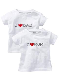 Lot de 2 T-shirts bébé en coton bio, bpc bonprix collection Lot de 2 T-shirts bébé en coton bio, bpc bonprix collection