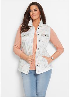 Gilet sans manches en twill imprimé et uni, bpc selection Gilet sans manches en twill imprimé et uni, bpc selection