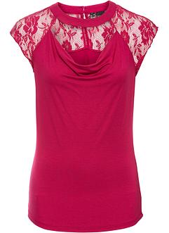T-shirt avec manches en dentelle et choker, BODYFLIRT T-shirt avec manches en dentelle et choker, BODYFLIRT