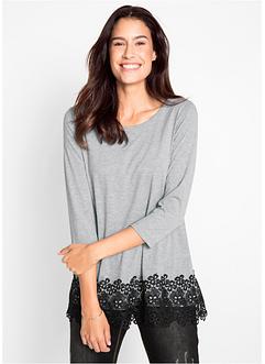 T-shirt avec base en dentelle et manches 3/4 - designed by Maite Kelly, bpc bonprix collection T-shirt avec base en dentelle et manches 3/4 - designed by Maite Kelly, bpc bonprix collection