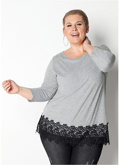 T-shirt avec base en dentelle et manches 3/4 - designed by Maite Kelly, bpc bonprix collection T-shirt avec base en dentelle et manches 3/4 - designed by Maite Kelly, bpc bonprix collection