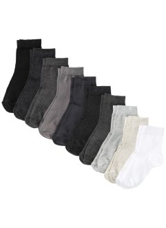 Lot de 10 paires de chaussettes courtes avec coton, bpc bonprix collection
