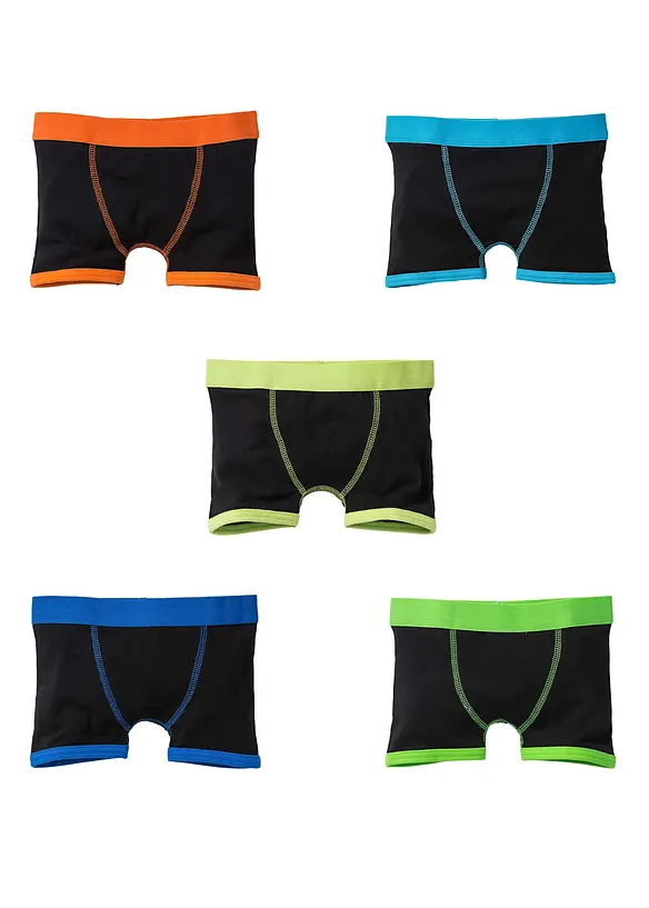Lot de 5 boxers colorés, bonprix