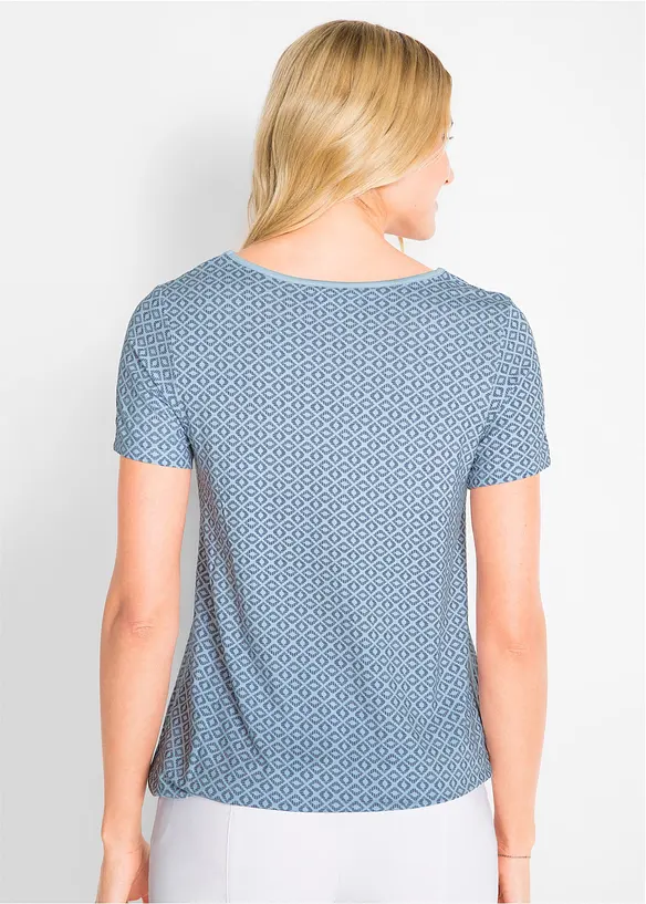 T-shirt à base élastiquée, manches courtes, bonprix