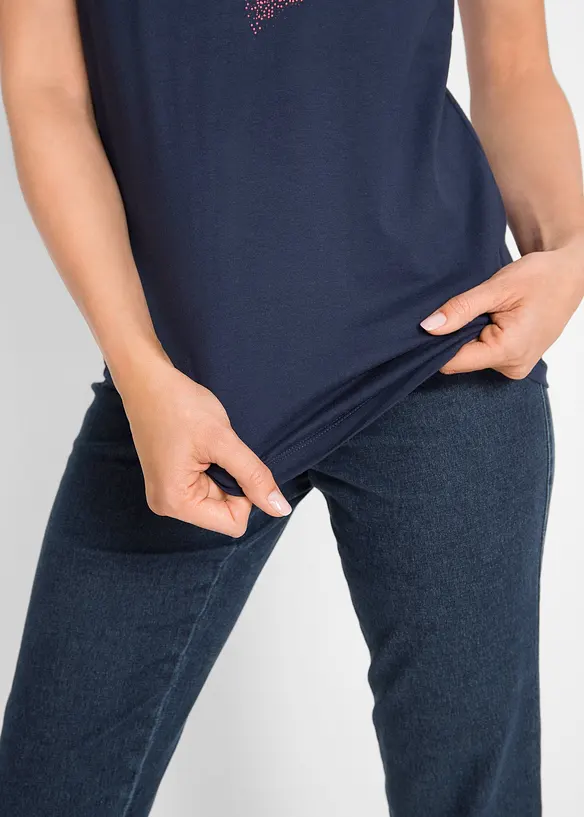 T-shirt coton à imprimé cœur, bonprix
