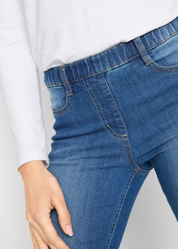 Jegging à taille mi-haute et élastiquée, bonprix