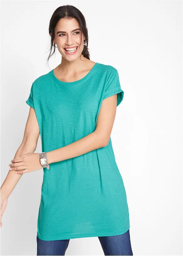 T-shirt long et boxy à manches courtes, bonprix