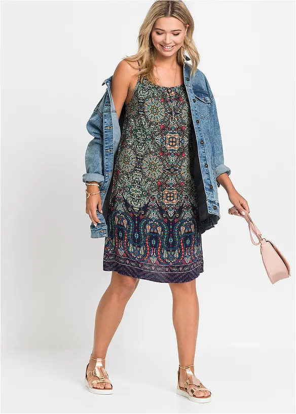 Robe à bretelles en viscose fluide, bonprix
