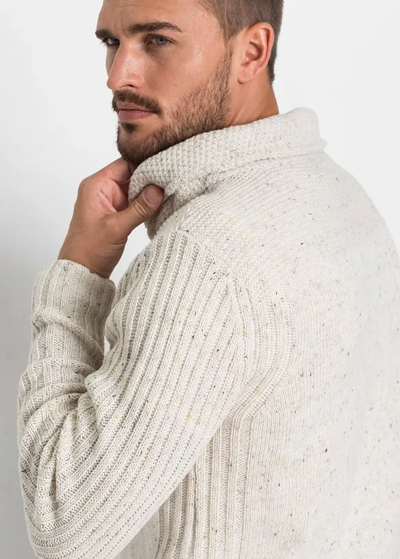 Pull à col châle Regular Fit, bonprix