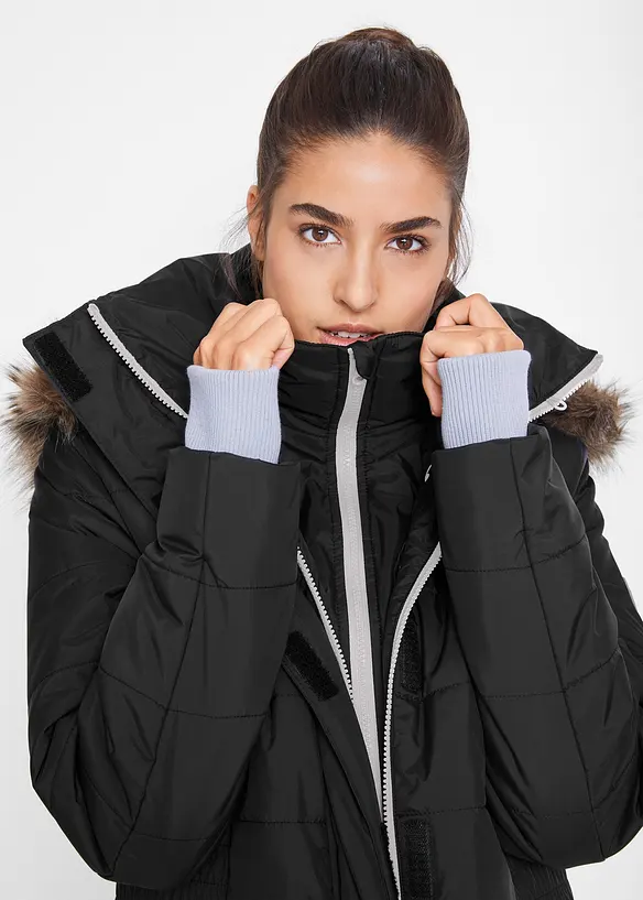 Parka longue style 2-en-1, matelassée et déperlante, bonprix