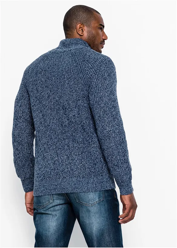 Gilet en grosse maille côtelée avec coton, bonprix