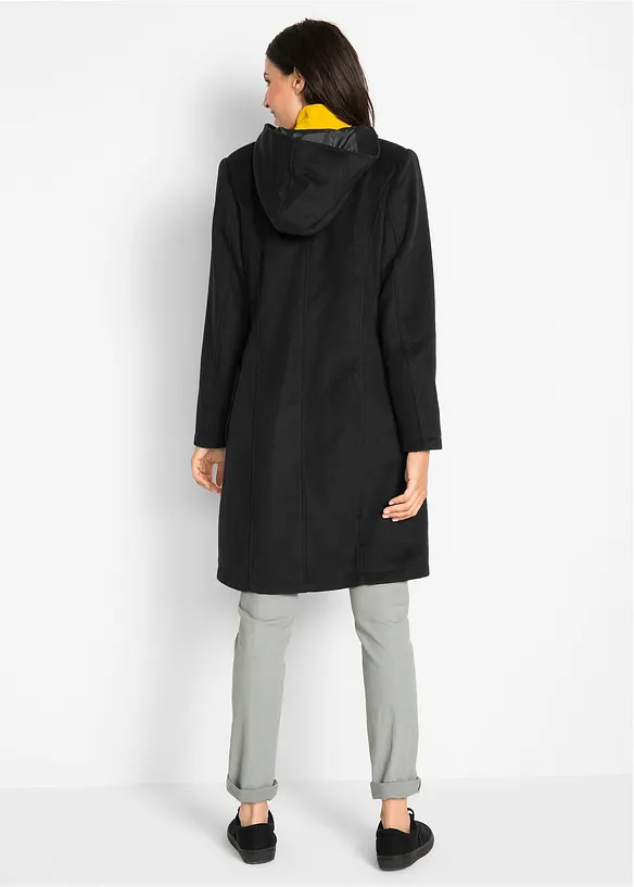 Manteau duffle-coat en laine mélangée, bonprix