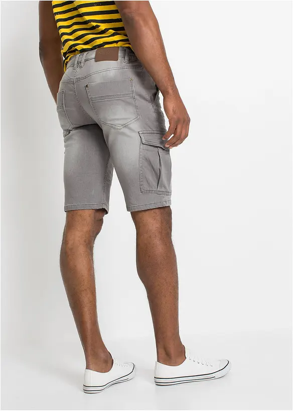 Bermuda en molleton aspect jean, Regular, bonprix
