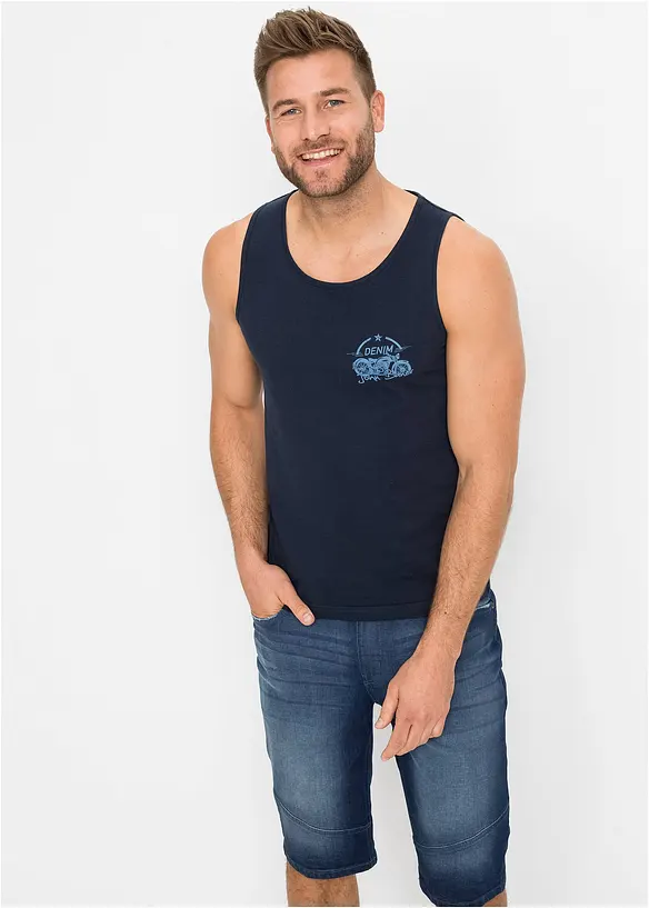 Lot de 3 débardeurs 100% coton, bonprix