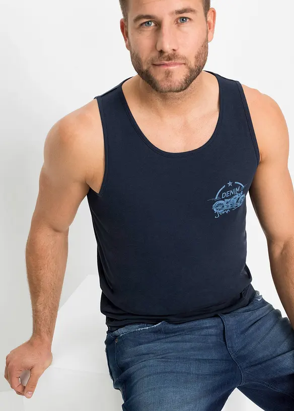 Lot de 3 débardeurs 100% coton, bonprix