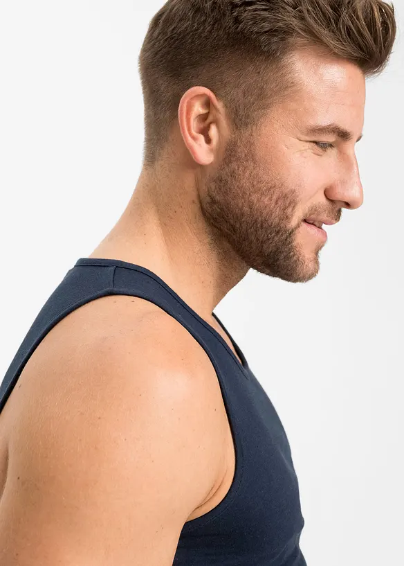 Lot de 3 débardeurs 100% coton, bonprix