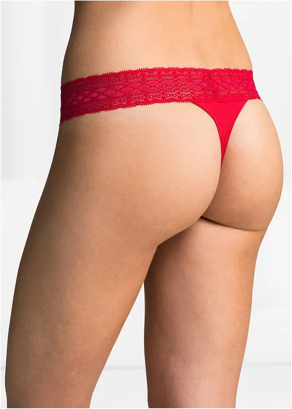 Lot de 5 strings à dentelle, bonprix