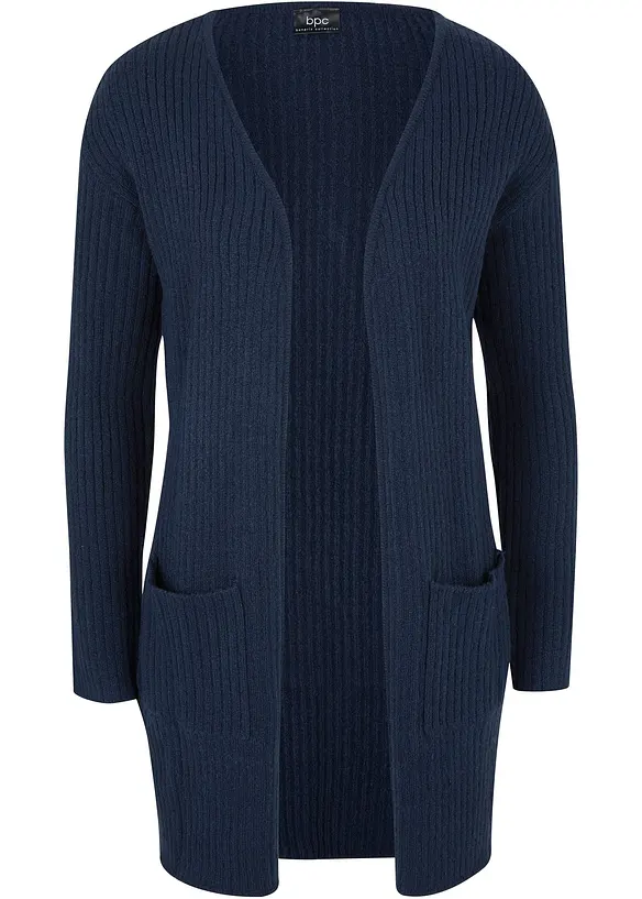 Gilet long en maille à larges côtes, bonprix