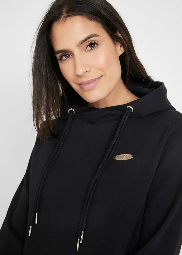 Robe molletonnée à capuche, bonprix