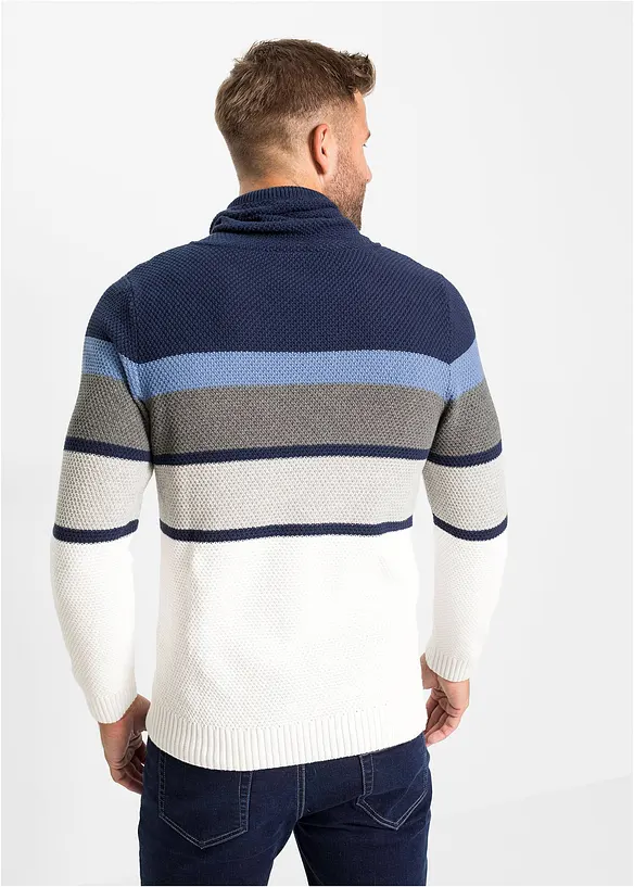 Pull en grosse maille à col tube 100% coton, bonprix