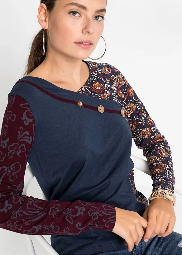 T-shirt à boutons, bonprix