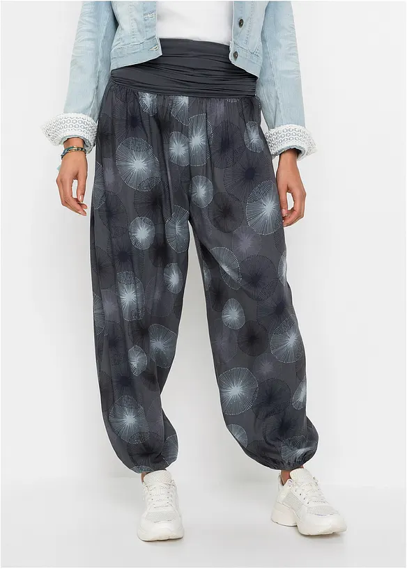 Pantalon taille élastiquée en viscose douce, bonprix