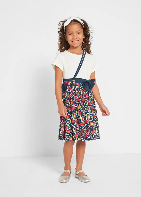 Robe en jersey + sac (ens. 2 pces) 100% coton, bonprix