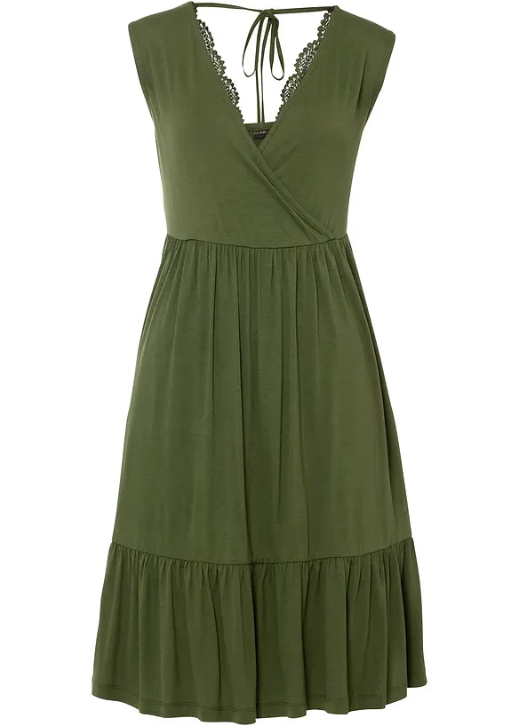 Robe en jersey avec dentelle, bonprix