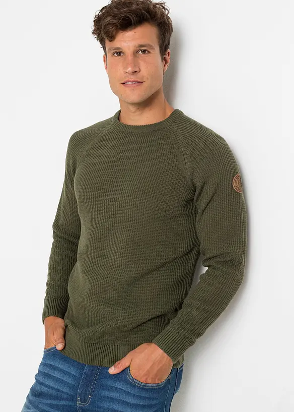 Pull en grosse maille avec coton recyclé, bonprix