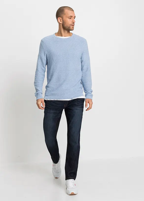 Jean jogger droit et léger à taille élastiquée, Regular, bonprix