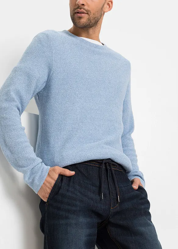 Jean jogger droit et léger à taille élastiquée, Regular, bonprix