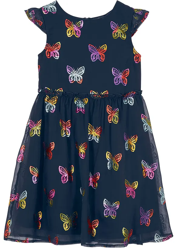 Robe trapèze en crêpe, bonprix