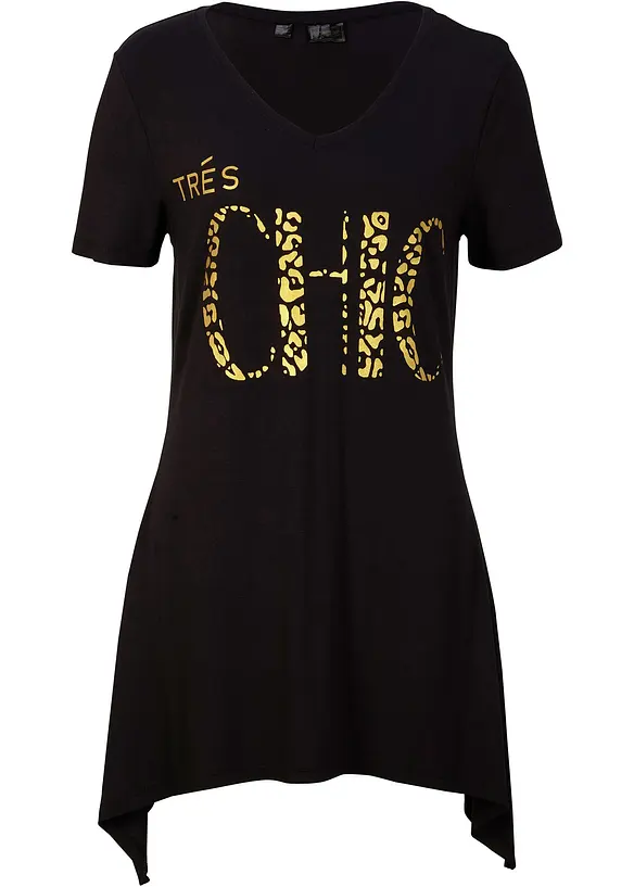 T-shirt à pans avec imprimé foil, bonprix
