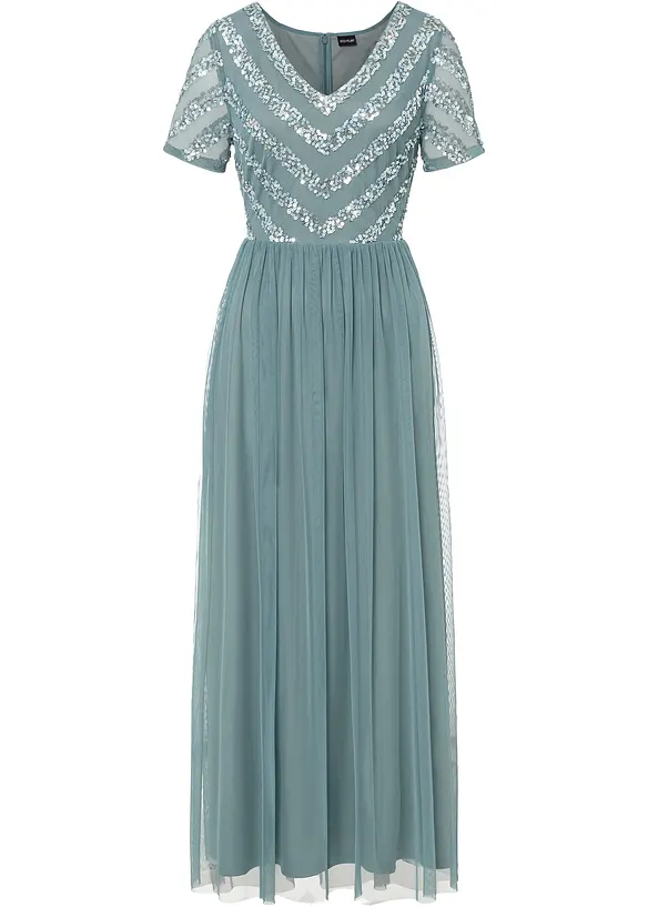 Robe longue brodée de sequins, bonprix