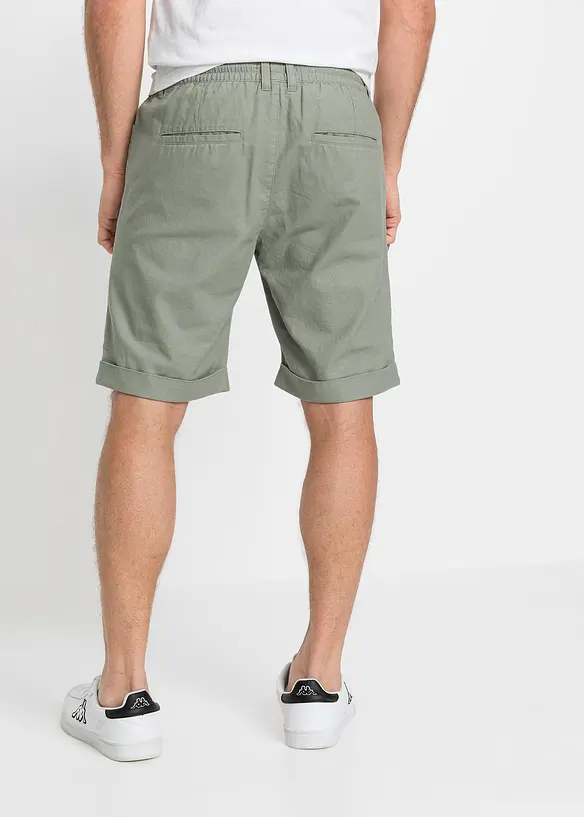 Bermuda à taille élastiquée en lin mélangé, Regular, bonprix