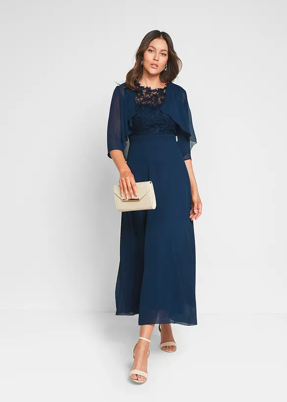 Robe longue avec dentelle, bonprix