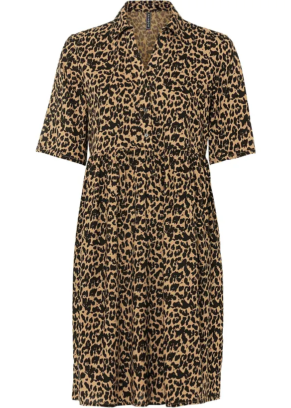 Robe en viscose avec un col chemise, bonprix