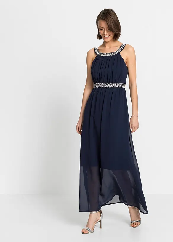 Robe longue avec strass, bonprix