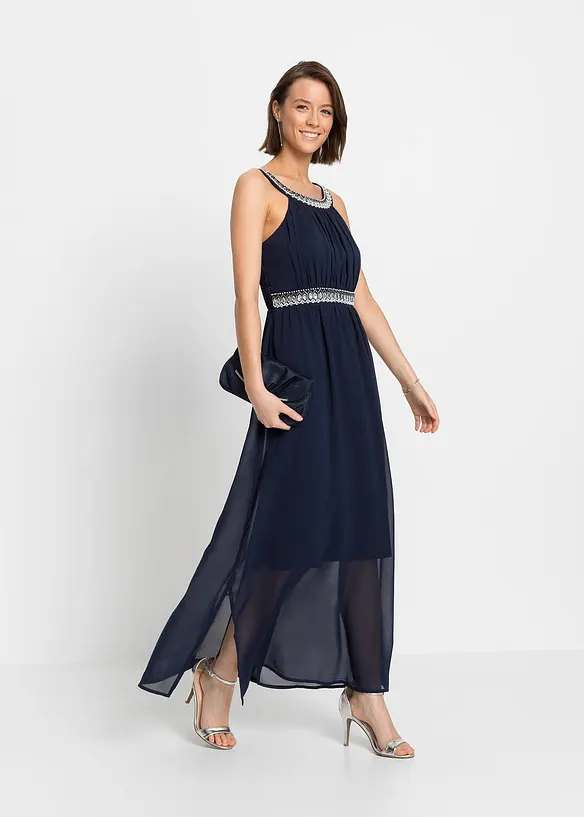 Robe longue avec strass, bonprix