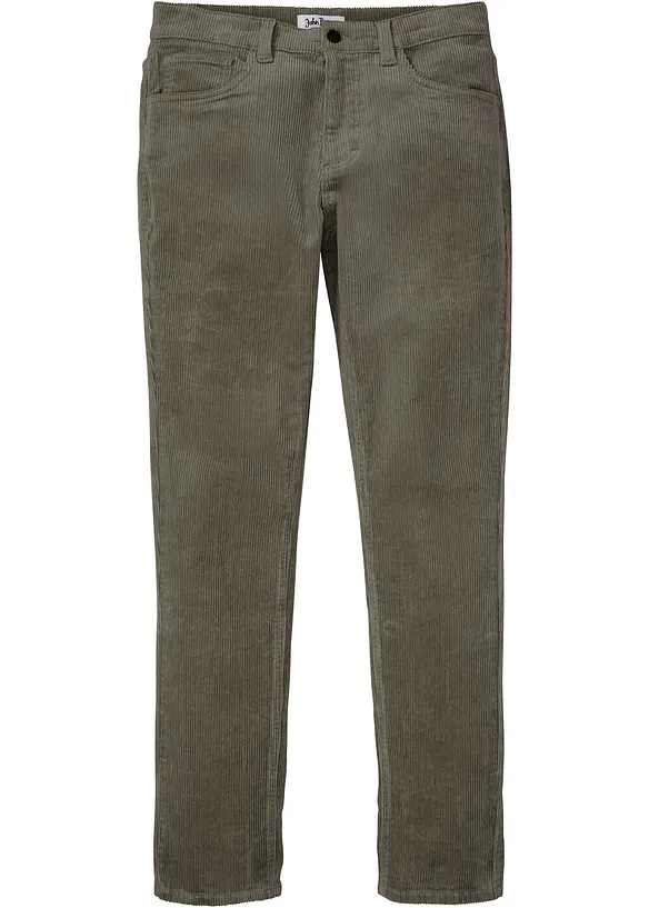 Pantalon en velours côtelé extensible et confortable, Slim, bonprix