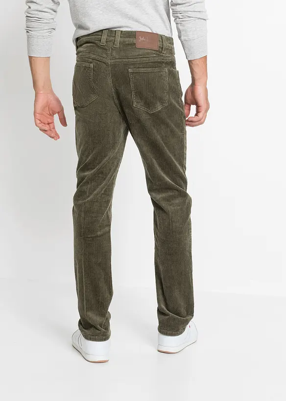Pantalon en velours côtelé extensible et confortable, Slim, bonprix