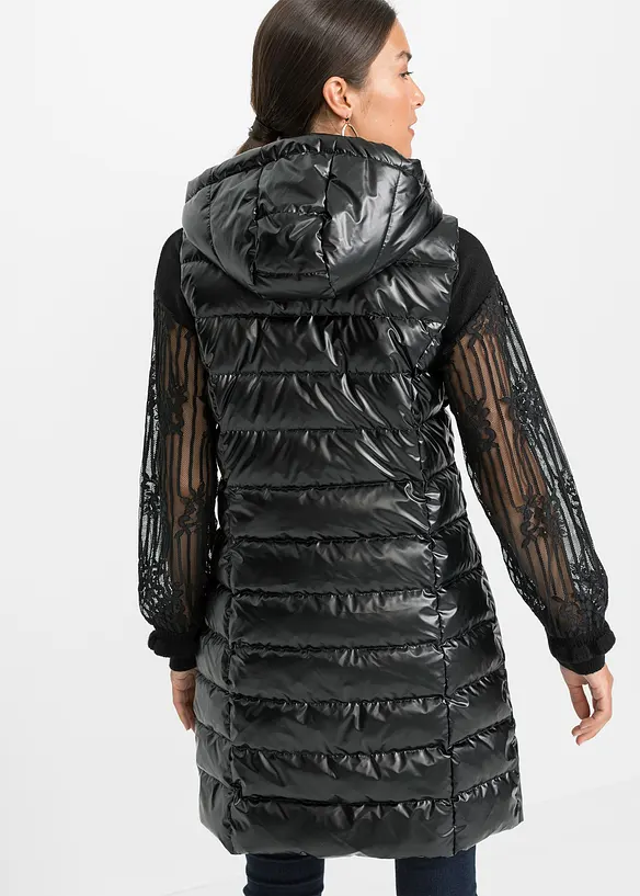 Doudoune sans manches, effet brillant, bonprix