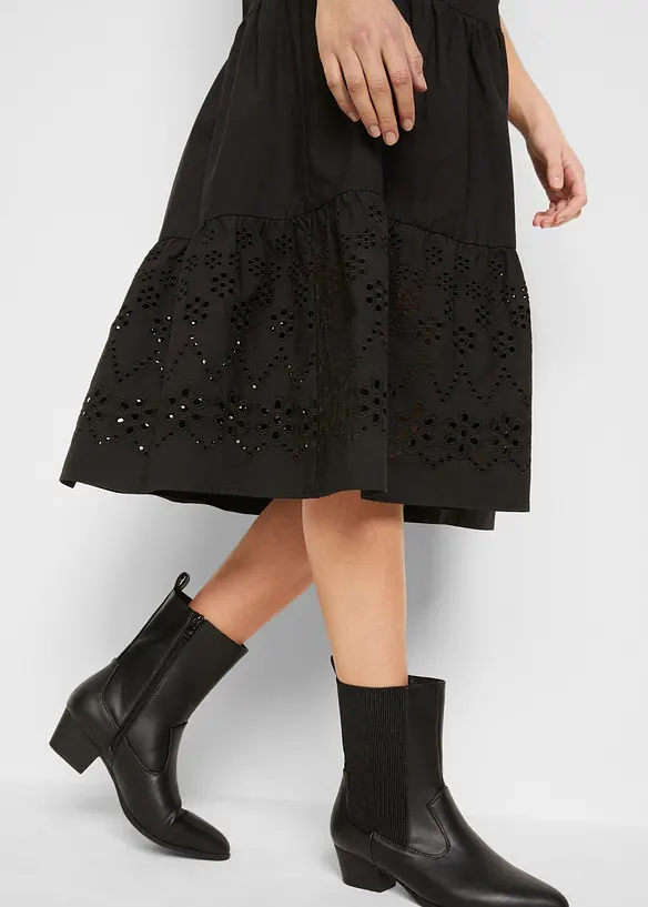 Robe 100% coton avec broderies anglaises, bonprix