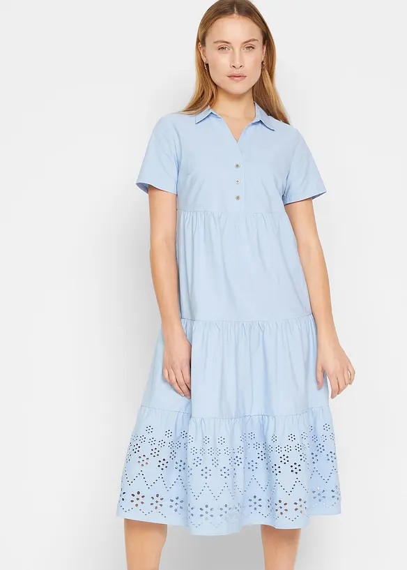 Robe 100% coton avec broderies anglaises, bonprix