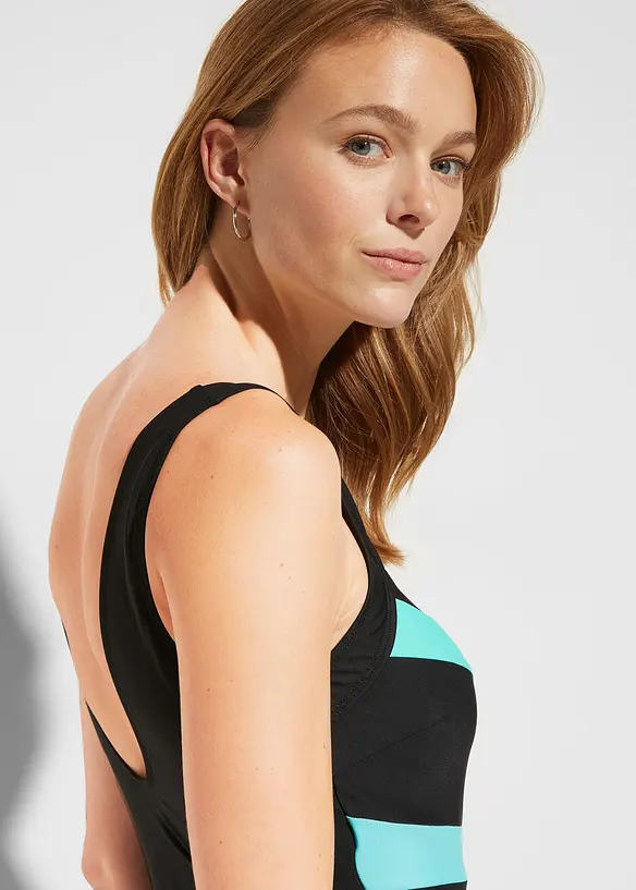 Maillot 1 pièce sculptant, maintien fort, à empiècements, bonprix