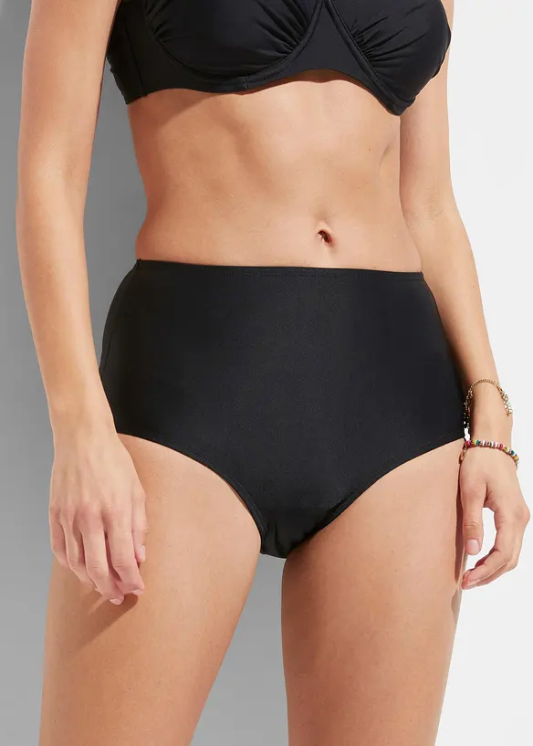 Bas de bikini taille haute sculptant, maintien léger, bonprix