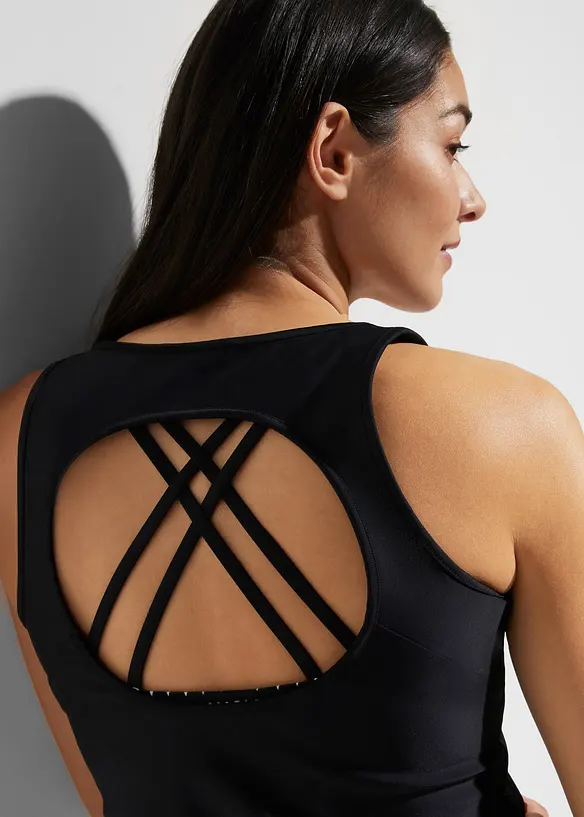Tankini (ens. 3 pces) avec haut brassière, bonprix